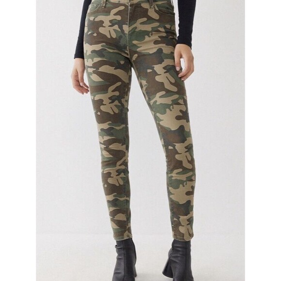 True Religion Women 30 Jeans Jennie Curvy Skinny Stretch Camo Military Urban Y2K - Picture 1 of 16